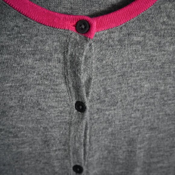 Moth by Anthropologie Cardigan – Gray with Pink Trim – Size S - Picture 8 of 14